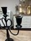 Black Metal Candelabra 3 Arm Candle Holder Table Centerpiece 15 Inch Decor